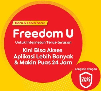 Paket Internet Isat Freedom U - U 10GB + 25GB(APPS) 30Hari
