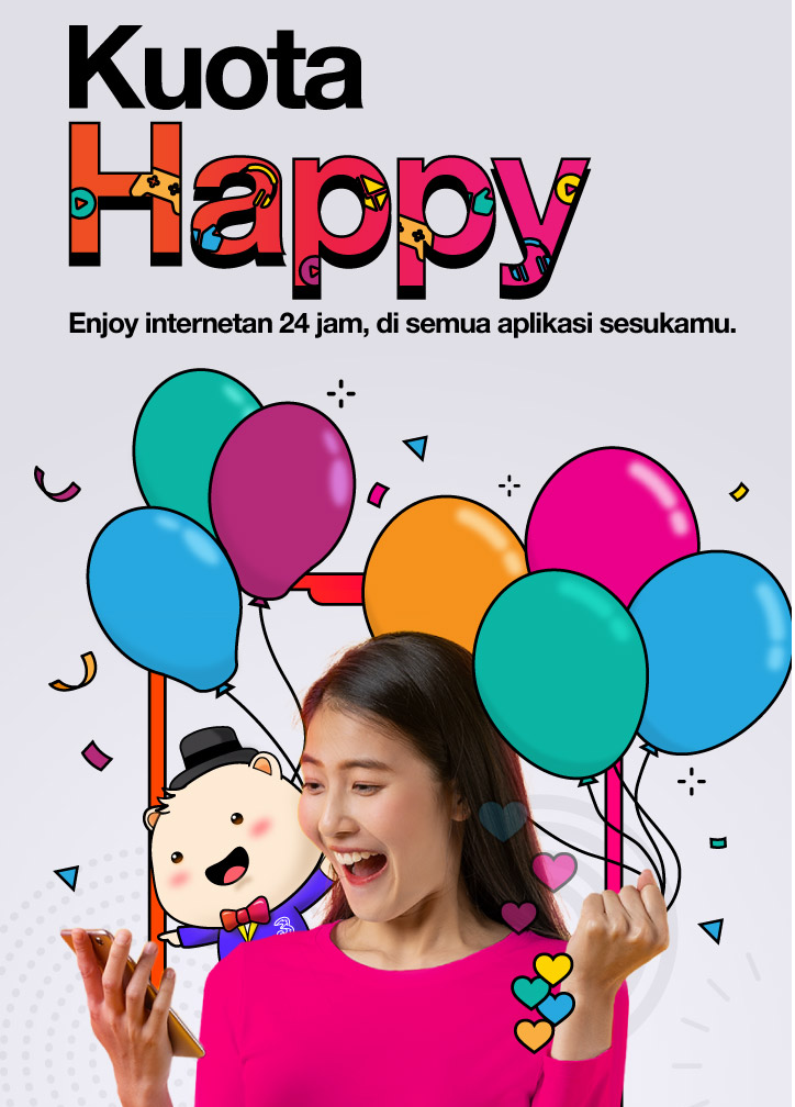 Paket Internet Tri Happy Nasional - HAPPY 5GB 3HR Paket Internet Tri Happy Nasional - HAPPY 5GB 3HR